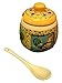 Dolomite Condiment Jar and Spoon Set Rooster Print