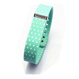 NIUTOP® Fitbit Flex Wristband Wrist Band Bracelet with Clasp Replacement Accessory for Fitbit Flex Activity and Sleep Tracker (white spots in light green, Small)