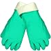 Global Glove 515F Flock Lined Nitrile Diamond Pattern Glove, Chemical Resistant, 15 mil Thick, 13" Length, 2X-Large, Green (Case of 144)