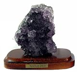 Amethyst Specimen on Decorative Wood Base - in Gift Box