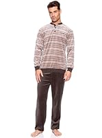 Basket Pijama Velour Tapeta Bordado (Marrón / Beige)