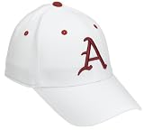 Arkansas Adult White One-Fit Hat (Small)