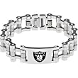 Stainless Steel Oakland Raiders Logo ID Bracelet