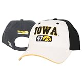 University of Iowa Hawkeyes 2-Tone Adjustable Slouch Hat-white/black
