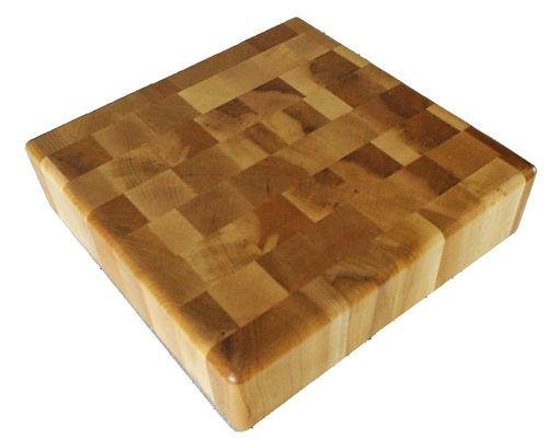 Michigan Maple Block 12 x 12 in. Square End Grain Gourmet Chopping Block AJEG1212