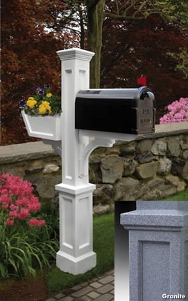 Westbrook Plus Mailbox Post-Granite