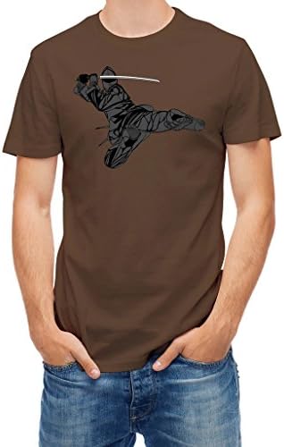 Tshirt Martial Arts Ninja Warrior Brown Earth L