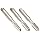 Dormer E500 High-Speed Steel Straight Flute Tap Set, Uncoated (Bright) Finish, Round Shank with Square End, 3-Piece Set (1 Each of Incomplete Profile Taper and Plug Chamfers, 1 Standard Bottoming Chamfer)