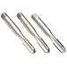 Dormer E500 High-Speed Steel Straight Flute Tap Set, Uncoated (Bright) Finish, Round Shank with Square End, 3-Piece Set (1 Each of Incomplete Profile Taper and Plug Chamfers, 1 Standard Bottoming Chamfer)