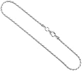 Sterling Silver 1.5 mm Italian Diamond Cut Rope Chain, Nickel Free, 7', 8', anklet, 16', 18', 20', 22', 24', 30',