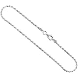 Sterling Silver 1.5 mm Italian Diamond Cut Rope Chain, Nickel Free, 7", 8", anklet, 16", 18", 20", 22", 24", 30",