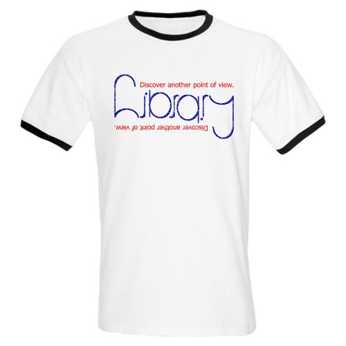 Ambigram T-Shirt T-Shirt Ringer t Ringer T by CafePress – L Black/White