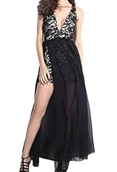 Checkered Print Polyester/Spandex Lace Sleeveless Spring Summer Winter Evening Dress 