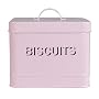 Enamel Pink Biscuit Tin