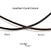 Loralyn Designs Brown Round Leather Necklace Cord (2mm) with Stainless Steel Clasps (24 Inch)