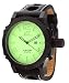 Adee Kaye #AK7211-MIPB15 Men's Black IP Luminous Dial Oversized Quartz Watch