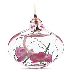 Orchid Glass Oil Lamp