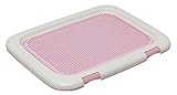 アイリスオーヤマ フチもれしにくいトレーニングペットトレー ワイド ミルキーピンク FTT-635