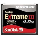 SanDisk SDCFX3-4096-901 4 GB Extreme III CompactFlash Card Retail Box
