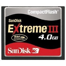 SanDisk SDCFX3-4096-901 4 GB Extreme III CompactFlash Card Retail Box by SanDisk