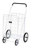 Jumbo Folding Shopping Cart White (White Cart) (41.75h x 24w x 21d (cart size)) 41W4ey6f3qL. SL160 Jumbo Folding Shopping Cart White (White Cart) (41.75h x 24w x 21d (cart size))