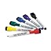 Quartet ReWritables Dry-Erase Mini Markers with Cap-Mounted Erasers, 6-Marker Pack, Assorted Standard Colors (51-659312Q)
