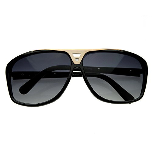 zeroUV - Designer Inspired Square Flat Top Aviator Sunglasses