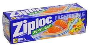 ジップロック フリーザーバッグ 中 18枚入
