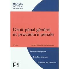 Droit p�nal g�n�ral et proc�dure p�nale