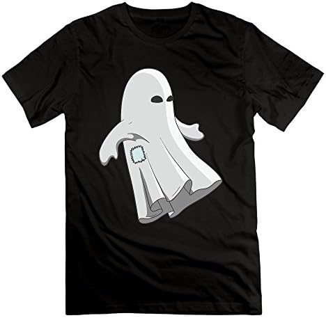 Men's White Patch Ghost Short-sleeve T-shirt Black