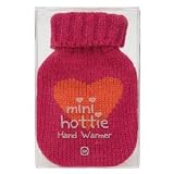 Mini Re-Usable Hottie - with pink/orange heart knitted cover