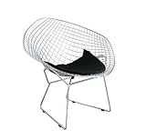 IMAGE OF Bertoia Style Steel Wire Mesh Chair with Pad