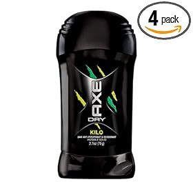 AXE DRY Anti-Perspirant & Deodorant, Invisible Solid, Kilo - 2.7oz. (Pack of 4)