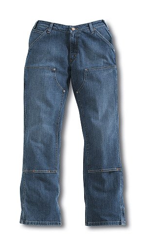 Women's Sz 14 Carhartt Double-Front Carpenter Jeans BLUE Women's Sz 14 Carhartt Double-Front Carpenter Jeans BLUE