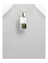 Baltic Amber Pendant Necklace In 92.5 Sterling Silver