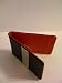 Black/Red Money Clip Bi-fold Wallet 100% Genuine Leather By DesignSK
