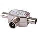 2 Way TV Aerial Female to 2 Male Coaxial Splitter