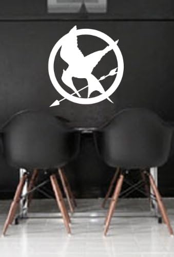 Hunger Games Mocking Jay Wall Art Sticker Decal Peel and Stick. White