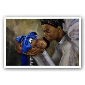 Heaven Sent (Boy) by Henry Battle 34"x22" Art Print Poster African-American