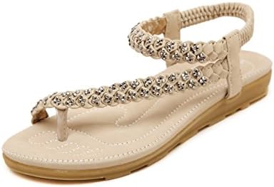 Bohemian Style Fashion Rivet element and knit Sandals Flip Flops Beach Sandals