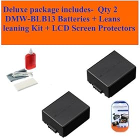 Panasonic Dmc-g1 Digital Camera Deluxe Package Includes Qty 2 Dmw-blb13 Replacement Batteries + Battery Charger + LCD Screen Protectors + Lens Cleaning Kit