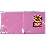 Amscan Big Party Pack 125 Count Beverage Napkins, New Pink