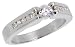Sterling Silver .23 Carat Size Brilliant Cut Cubic Zircon Bridal Ring