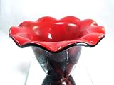 Murano 100% Mouth Blown Art Rainbow Millefiori Ruby Rainbow Glass Plate