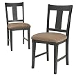 Vertical Slat Upholstered Chairs - Set of 2