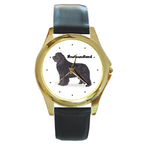 Newfoundland Round Gold Metal Watch