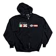 AS TALL AS LIONS - Flags - Black Zip Up Hoodie