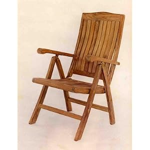 Anderson Teak CHR120 5-Position Recliner Folding Armchair - Model CHR-120 by 