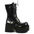Demonia Boots Women's PLATOON-202 3-1/2" 11 Eyelet P/F Calf Boot, Available in 2 Colors