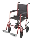 Cosco Ability Care Steel Transfer Chair, 17 Inch, Burgundy